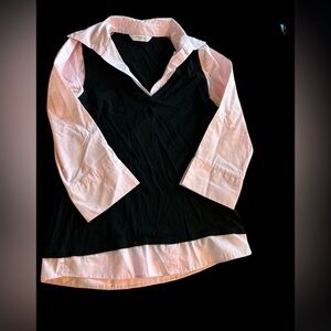 🌺New Look Black and Pink Blouse with Elegant Design